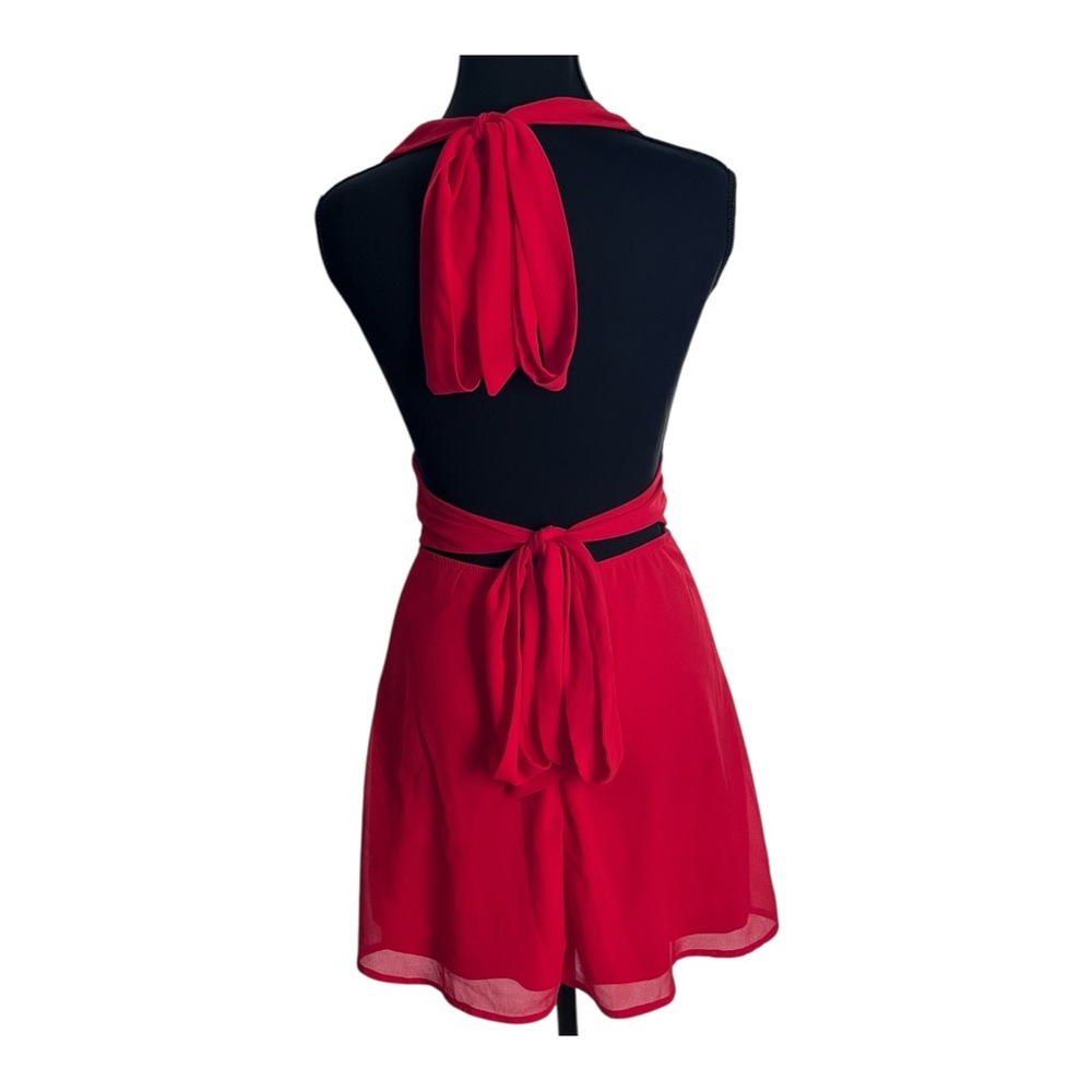 Thatssofetch - Elenor Red Halter Backless Flatter… - image 7